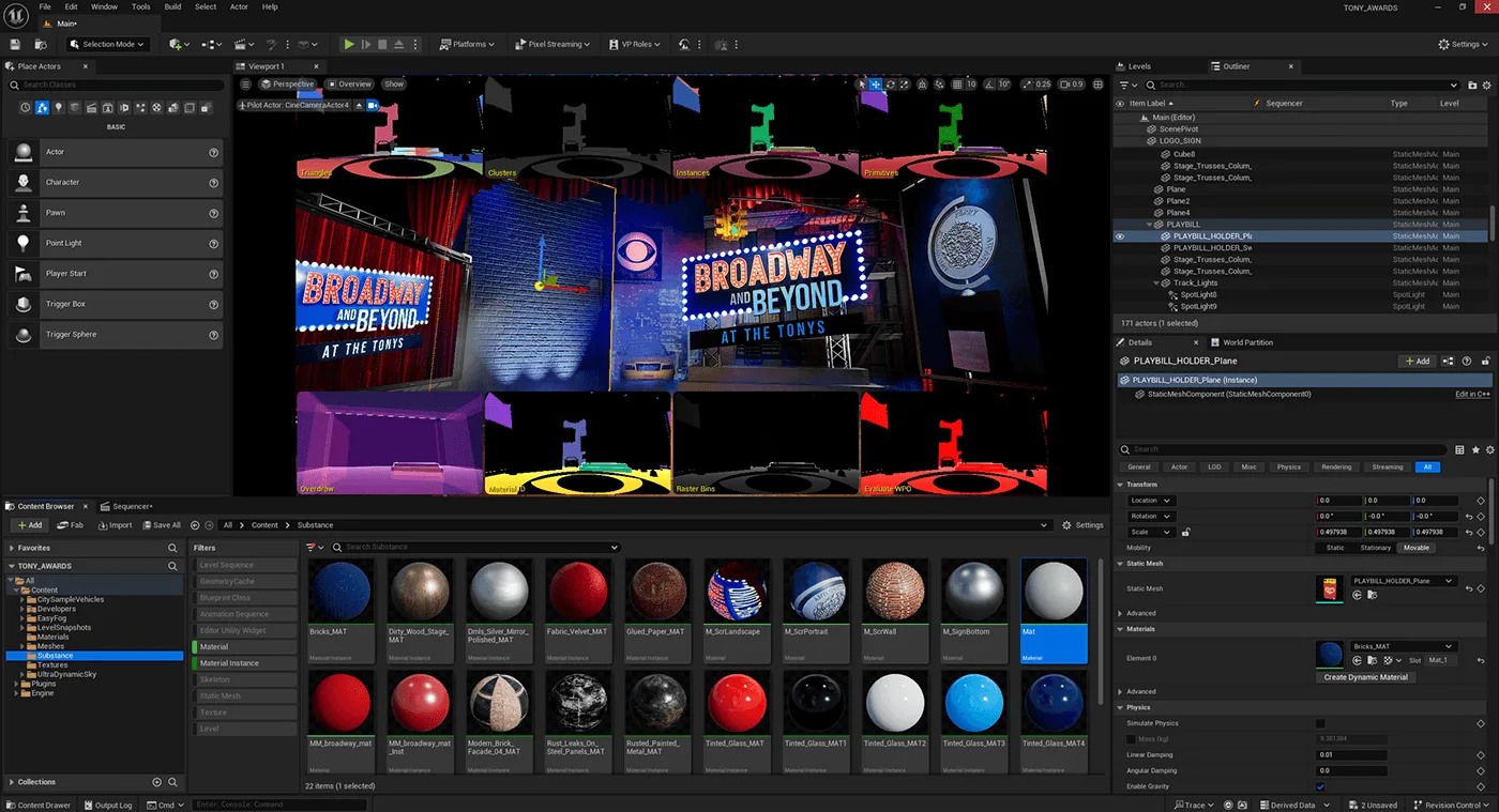 CBS Tony Awards VR Studio